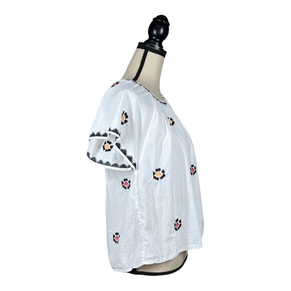 Madewell Embroidered Flutter Sleeve Top - Picture 3 of 5